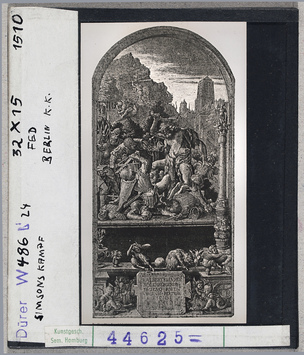 Vorschaubild Albrecht Dürer: Simson schlägt die Philister. Berlin, Kupferstichkabinett 